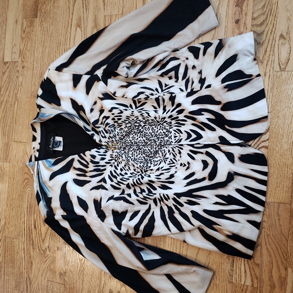 (18) NueVa Animal Print Blazer Vintage Office Formal Evening Party Professional